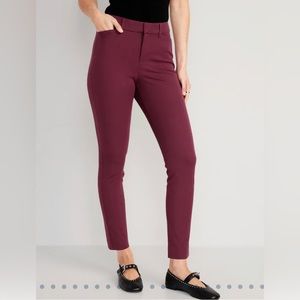 Burgundy Red High Rise Pixie Pants